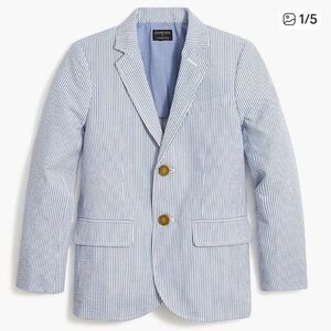 Crewcuts Light Blue Seersucker  Boys Blazer